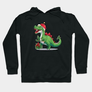 Funny Santa Dinosaur Hoodie